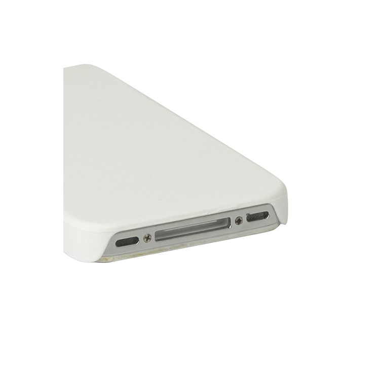 Rubberized Hard Case Cover for iPhone 4 4S - White