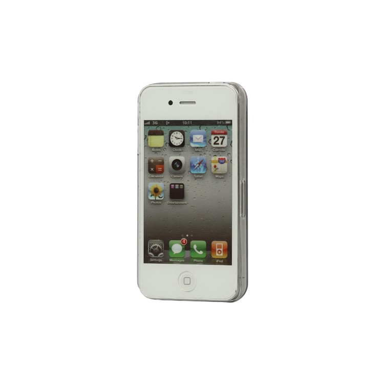 Diamond Heart Brushed Aluminium Flasher Protector for iPhone 4 4S - Silver