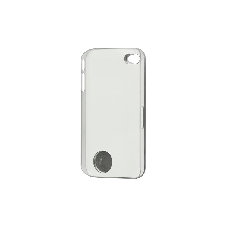Diamond Heart Brushed Aluminium Flasher Protector for iPhone 4 4S - Silver