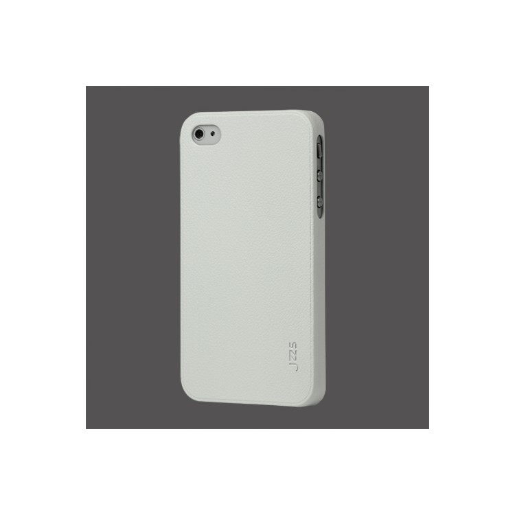 Premium Leather Coated Hard Plastic Case Cover for iPhone 4 4S