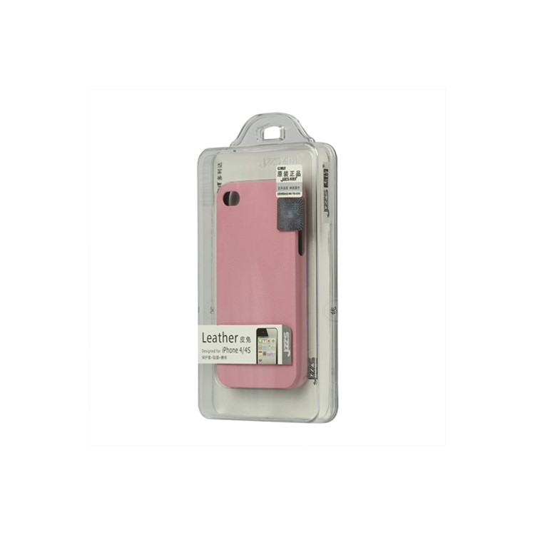 Premium Leather Coated Hard Plastic Case Cover for iPhone 4 4S