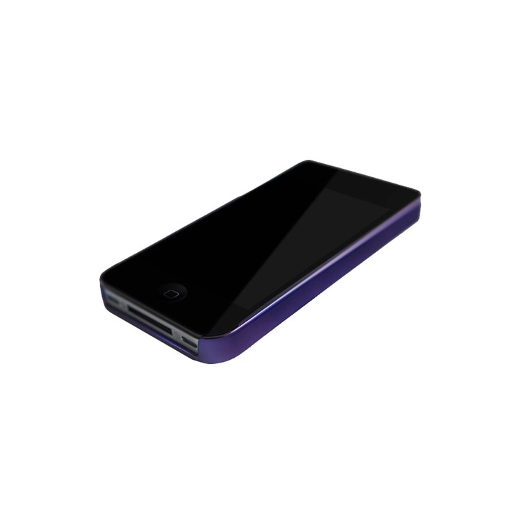 Eileen Circle Ring Series Diamond Electroplating Hard Case for iPhone 4 4S - Violet Purple