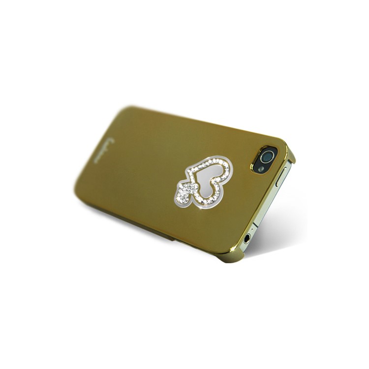 Eileen Hearts Lime Series Electroplating Diamante Case for iPhone 4 4S - Gold