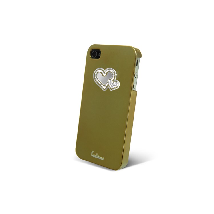Eileen Hearts Lime Series Electroplating Diamante Case for iPhone 4 4S - Gold
