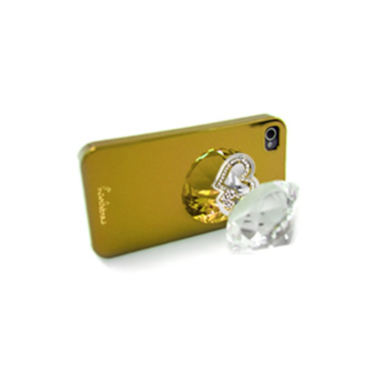 Eileen Hearts Lime Series Electroplating Diamante Case for iPhone 4 4S - Gold