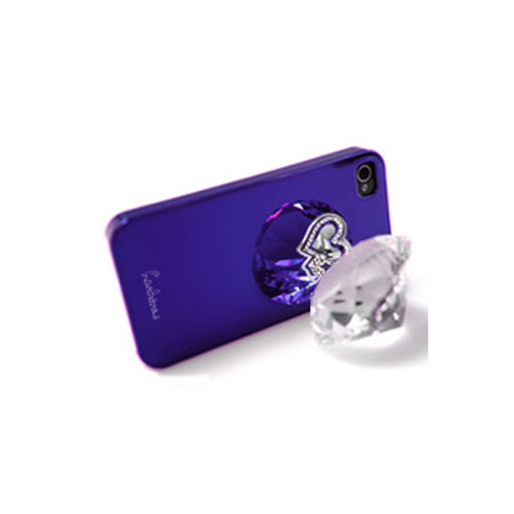 Eileen Hearts Lime Series Electroplating Diamante Case for iPhone 4 4S - Violet Purple