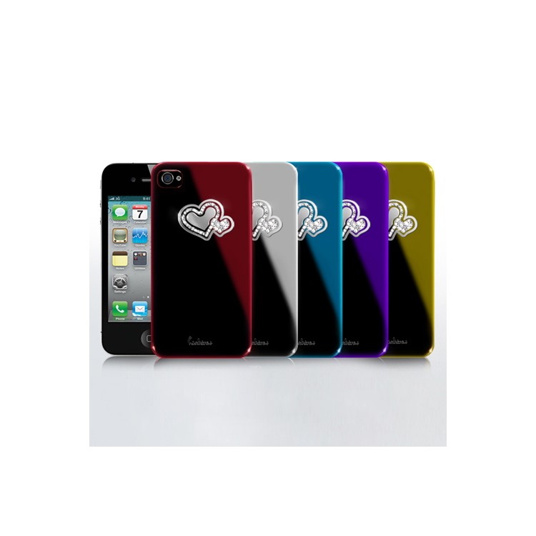 Eileen Hearts Lime Series Electroplating Diamante Case for iPhone 4 4S - Violet Purple