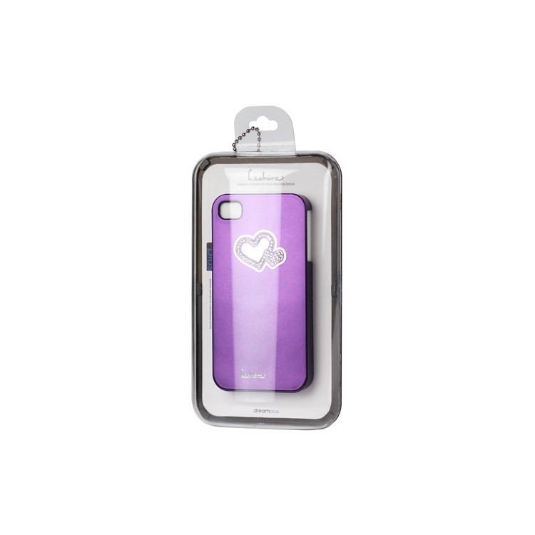 Eileen Hearts Lime Series Electroplating Diamante Case for iPhone 4 4S - Violet Purple