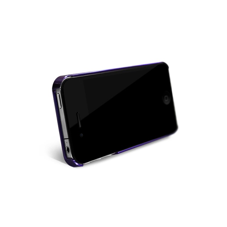 Eileen Clover Lime Series Rhinestone Electroplating Hard Case for iPhone 4 4S - Violet Purple