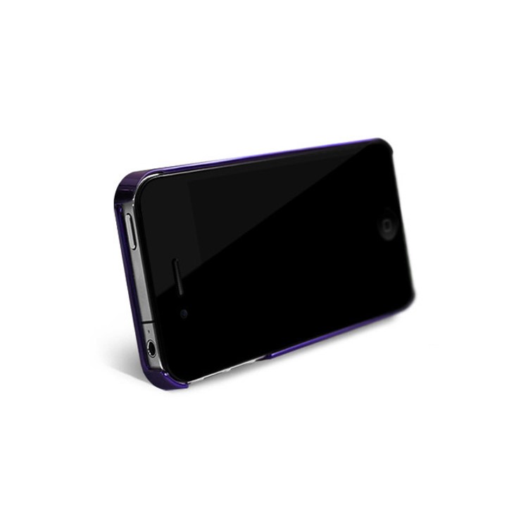 Eileen Hero Lime Series Rhinestone Hard Case for iPhone 4 4S - Violet Purple