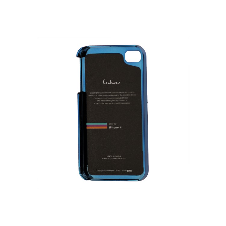 Eileen Lowercase G-Lime Series Electroplating Diamante Case for iPhone 4 4S - Capri Blue