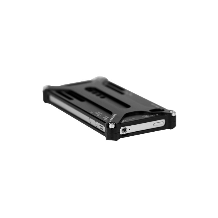 Transformer Metal Bumper Case for iPhone 4 4S - Black