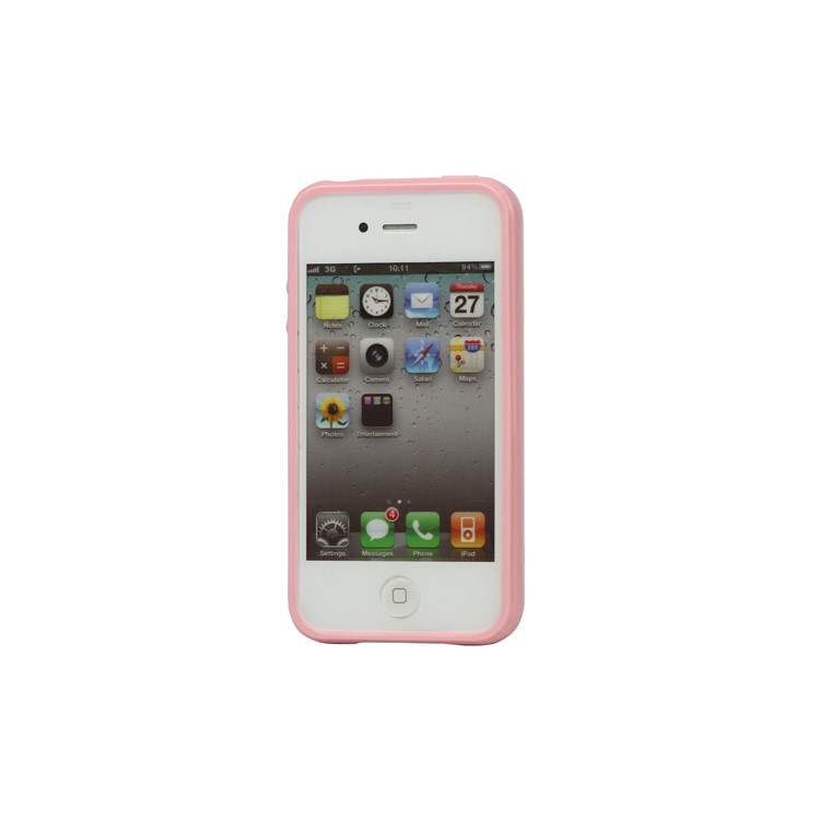 Lustrous TPU Case for iPhone 4 CDMA iPhone 4S - Pink