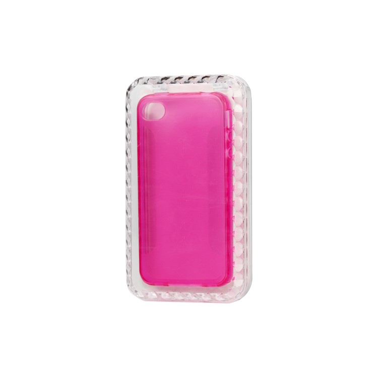 Stylish Blade TPU Case for iPhone 4 4S - Rose
