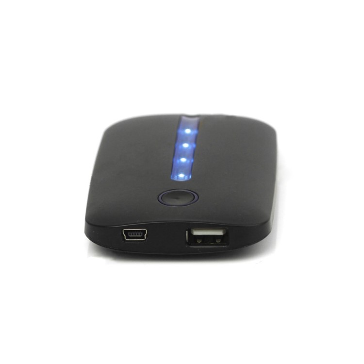 4000mAh Portable Battery Charger Station for iPhone iPad Smartphone - Black