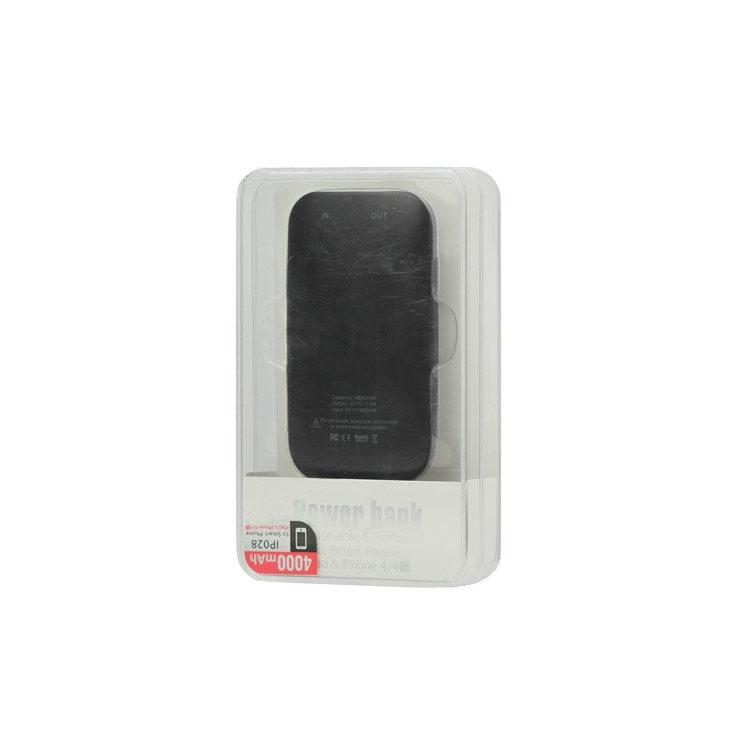 4000mAh Portable Battery Charger Station for iPhone iPad Smartphone - Black