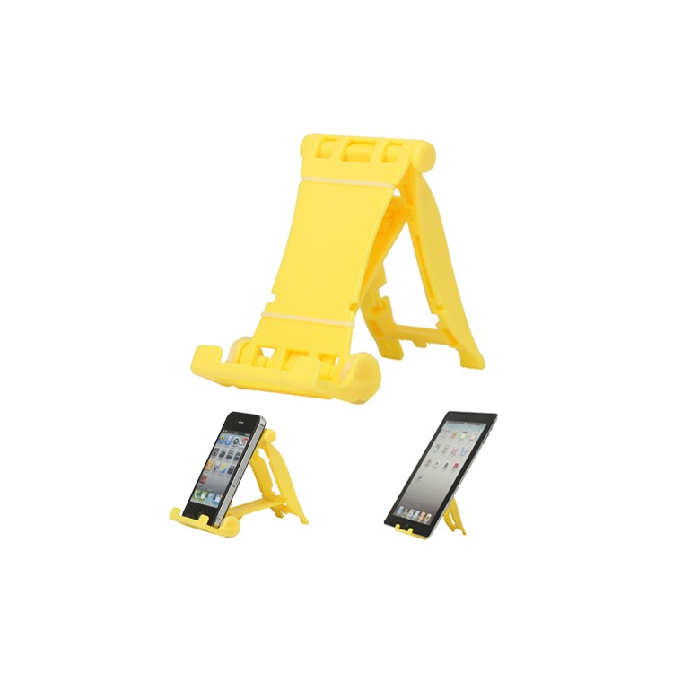 Portable Multi-angled Stand Holder for The New iPad iPhone 4S iPod Touch HTC One X - Yellow