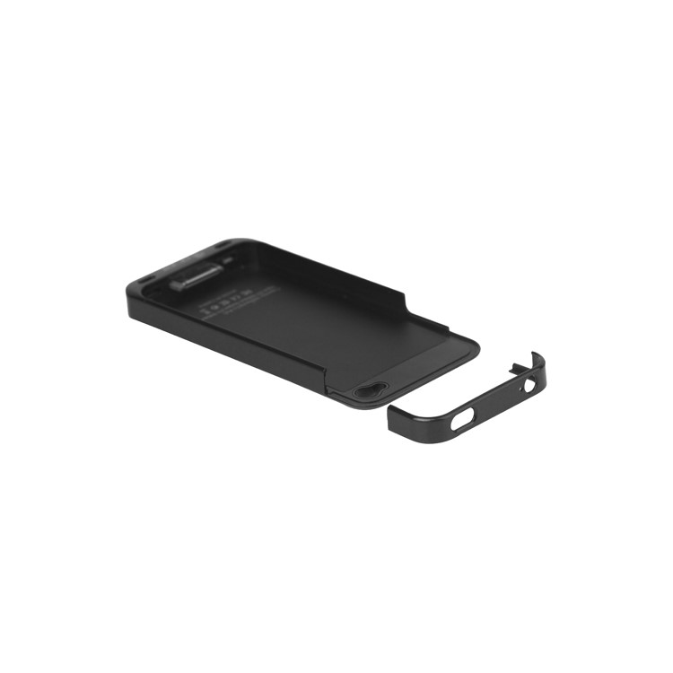 1600mAh External Backup Battery Charger Case with FM Transmitter for iPhone 4 4S - Black