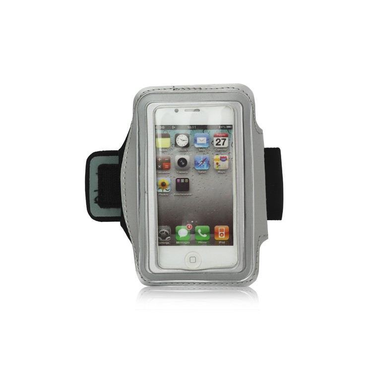 Gym Running Sport Armband Case for iPhone 4 4S - Silver