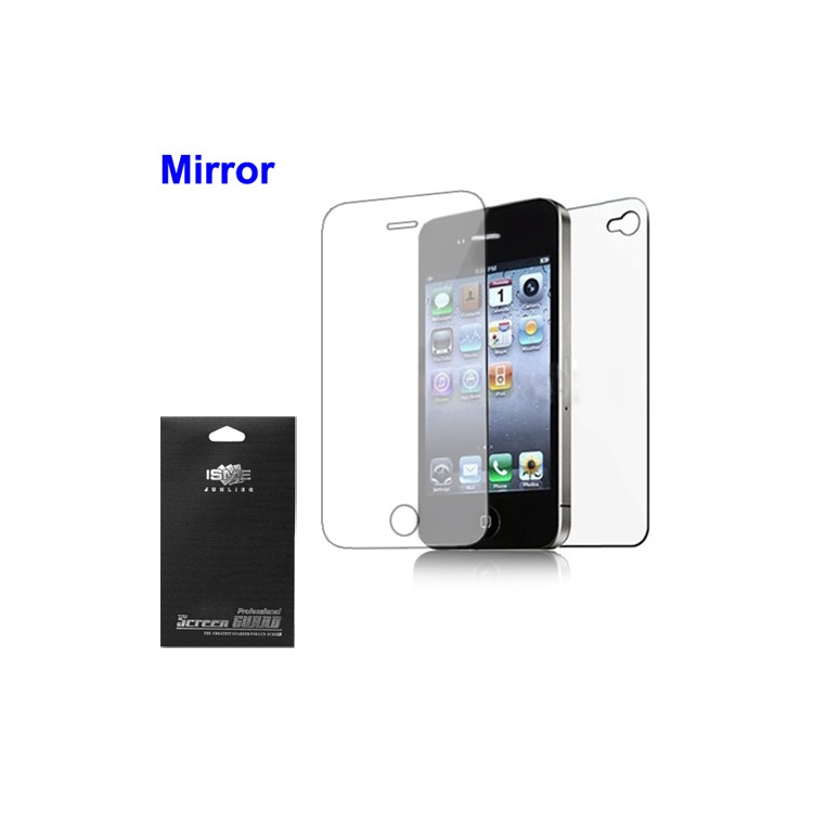 Mirror Front+Back Screen Cover Shield Protector for iPhone 4 4S