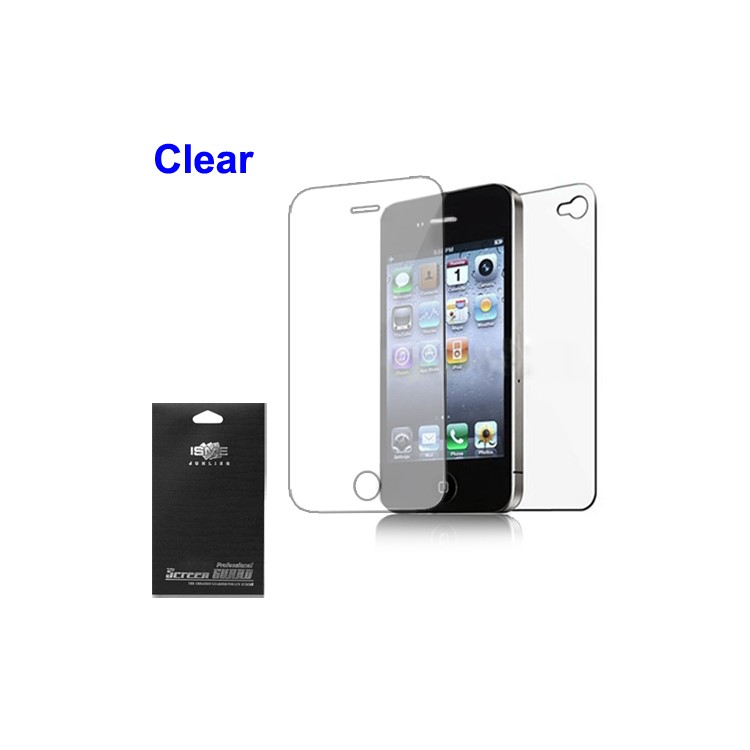 Clear Full Body Screen Protector Guard Front + Back for iPhone 4 4S