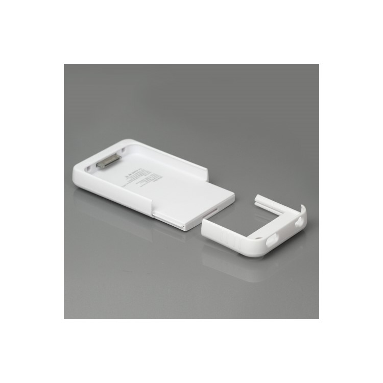 Detachable External Battery Case Charger for iPhone 4S 4 1900mAh - White