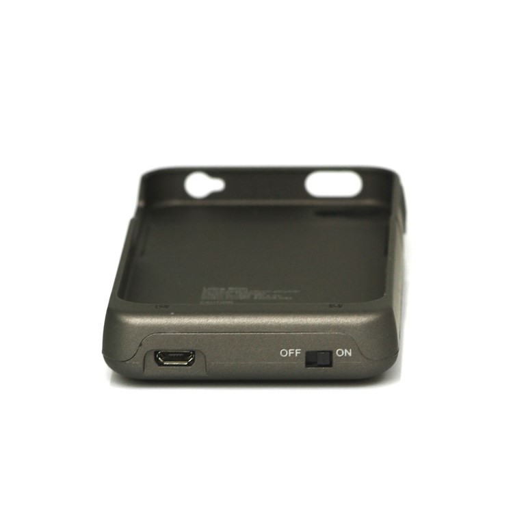 Detachable External Battery Case Power Bank for iPhone 4S 4 1900mAh Crystal Box - Brown