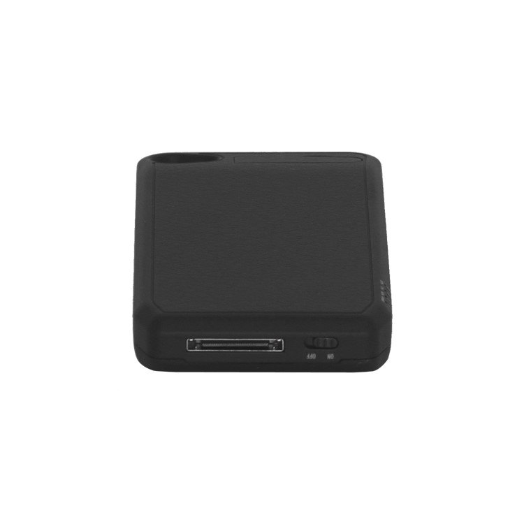 1800mAh Ultra-thin Lichee Pattern iPhone 4 4S External Battery Power Case with Stand - Black