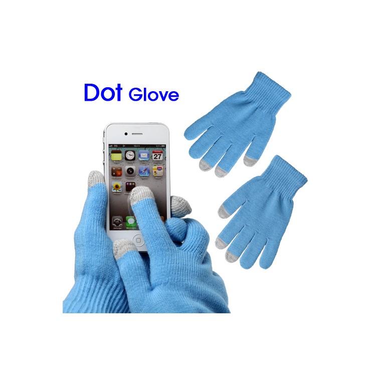 Unisex Capacitive Touch Screen Knit Gloves for iPhone 4S iPad 2 Samsung etc - Blue