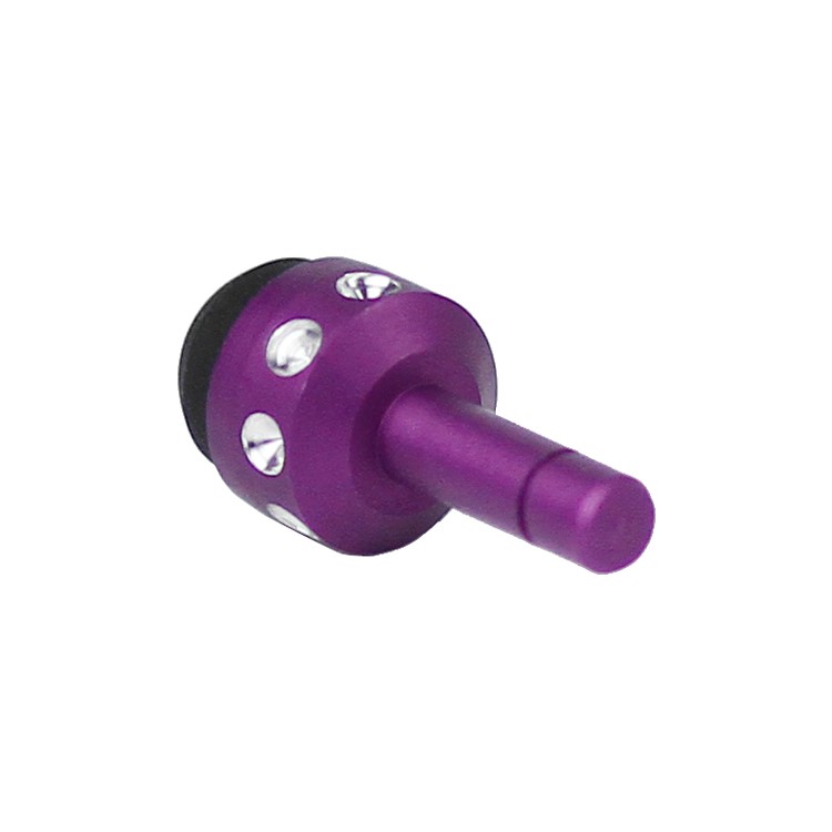 Smallest 3.5mm Plug Shiny Soft Touch Stylus Pen for Capacitive Touchscreen - Purple