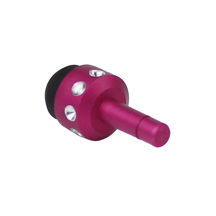 Smallest 3.5mm Plug Shiny Soft Touch Stylus Pen for Capacitive Touchscreen - Rose