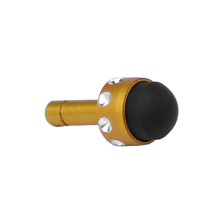 Smallest 3.5mm Plug Shiny Soft Touch Stylus Pen for Capacitive Touchscreen - Daffodil Yellow