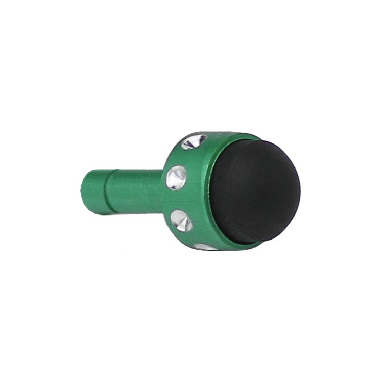 Smallest 3.5mm Plug Shiny Soft Touch Stylus Pen for Capacitive Touchscreen - Green