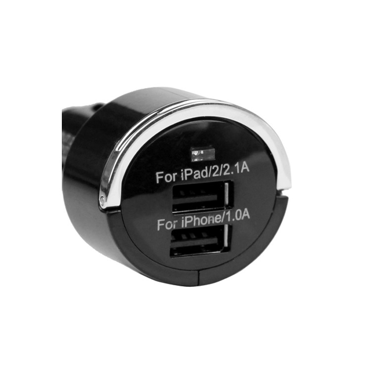 3.1A Dual USB Car Auto Power Adapter for iPad iPhone iPod Mobile Phone MP4 - Black