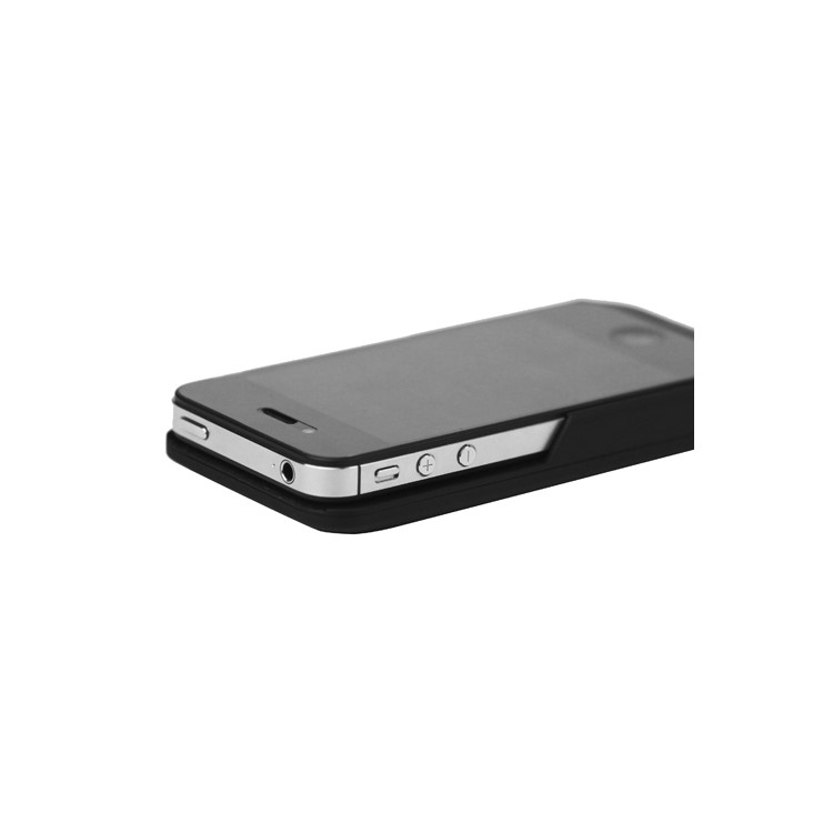 2200mAh Rubberized External Battery Charger Case for iPhone 4 4S