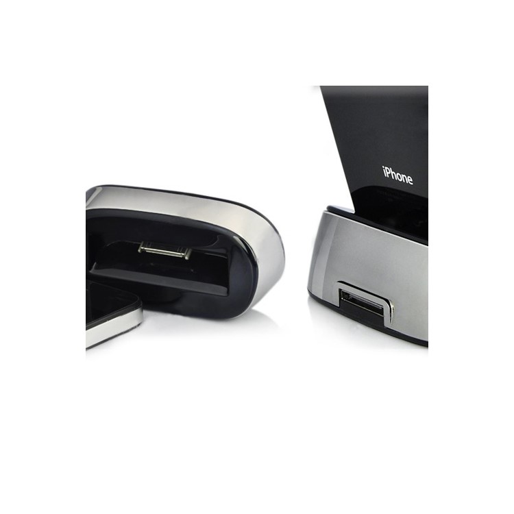 Portable Sync Cradle Charging Dock Station for iPhone 4S 4 iPod - Silver