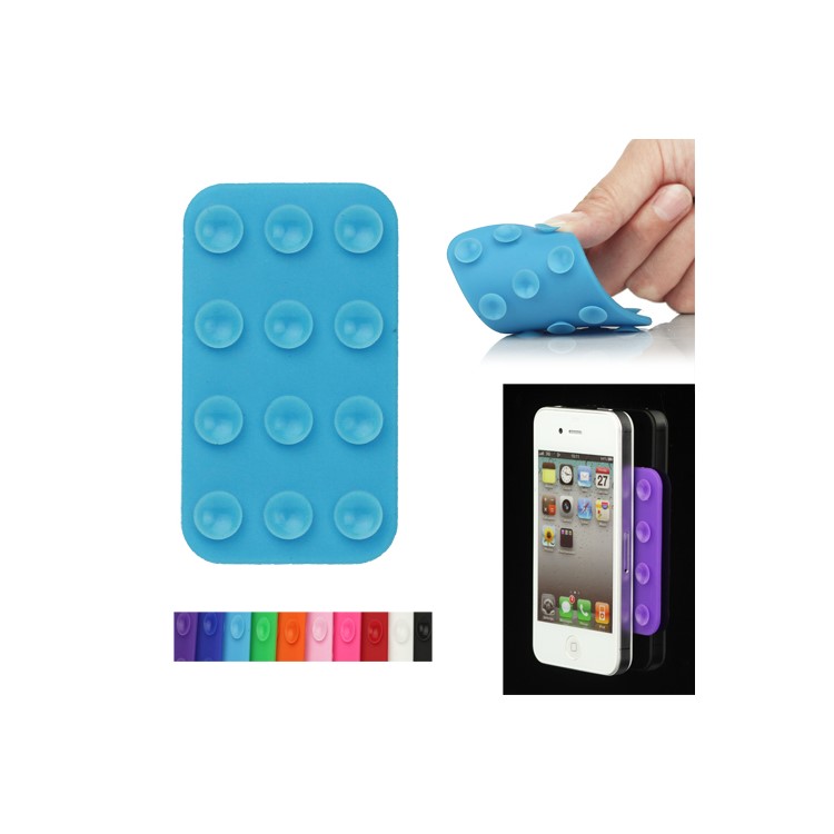 Dual Side Suction Cup Silicone Sucker Mat for iPhone HTC Samsung and etc