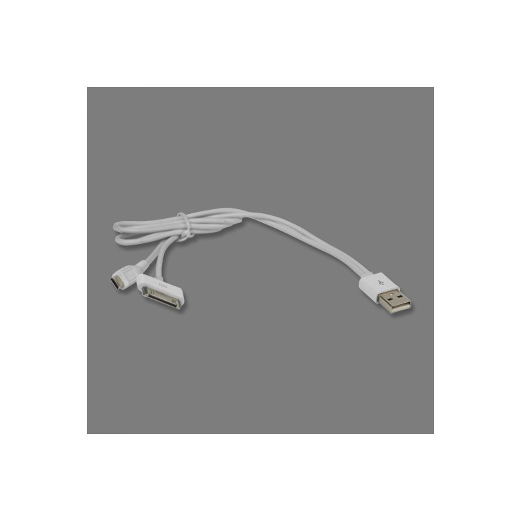 iPhone 4S 4 3GS 3G Charger Kit (Car Charger + Wall Charger + Apple/Micro USB Cable)