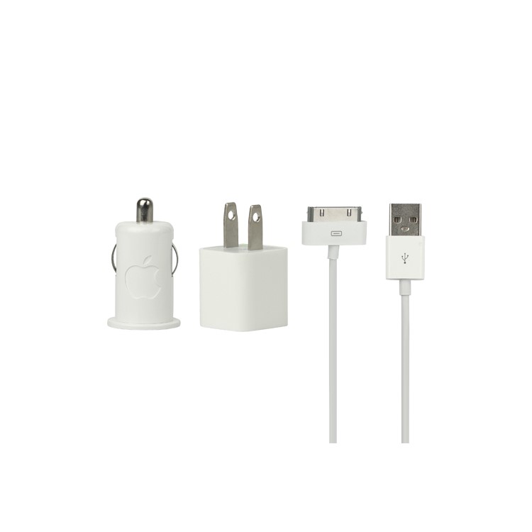 Original Car Home USB Charger Kit for Apple iPhone 4S 4 3GS 3G iPod - US Plug
