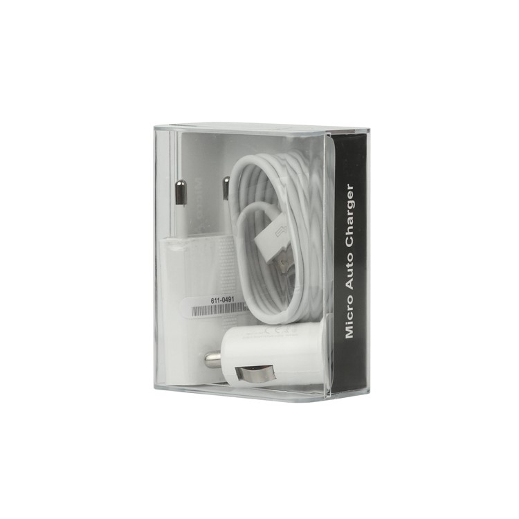 Original Car Home USB Charger Kit for Apple iPhone 4S 4 3GS 3G iPod - EU Plug