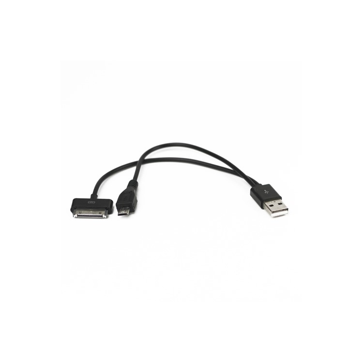 2 in 1 Micro USB Charger Cable for iPhone 4S 4 3GS 3G iPod etc