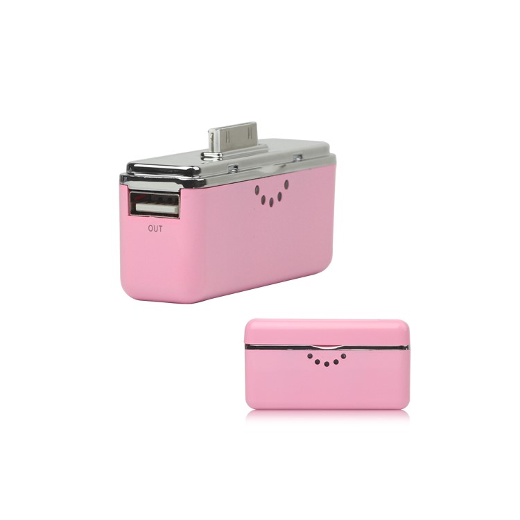 Portable 2800mAh External Battery Charger Power Bank for iPhone iPad iPod - Pink