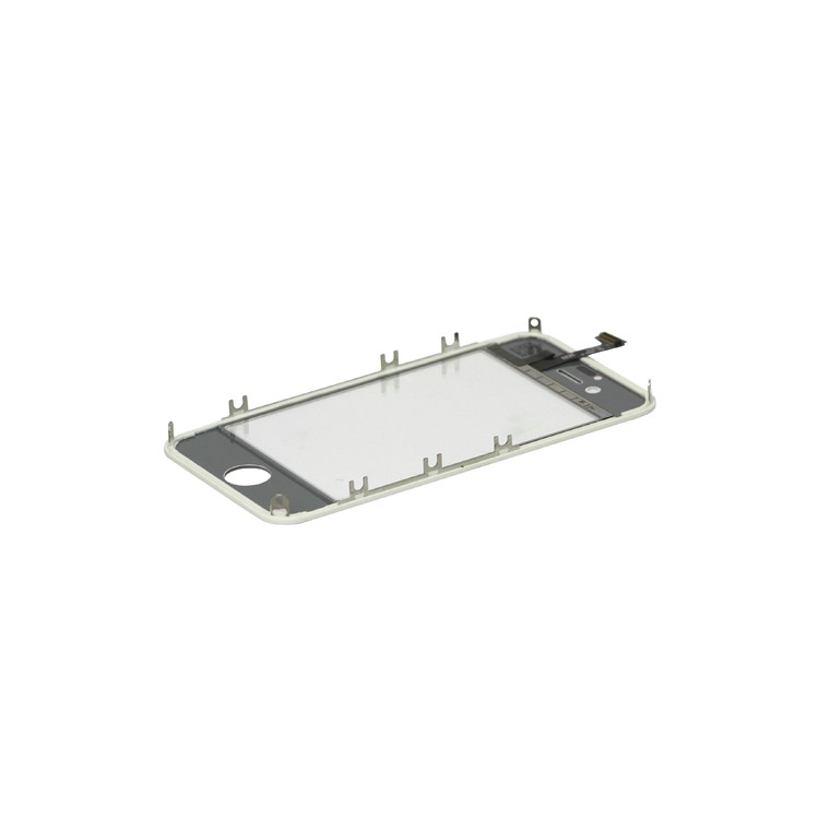 iPhone 4S Touch Screen Digitizer with Supporting Frame Bezel - White