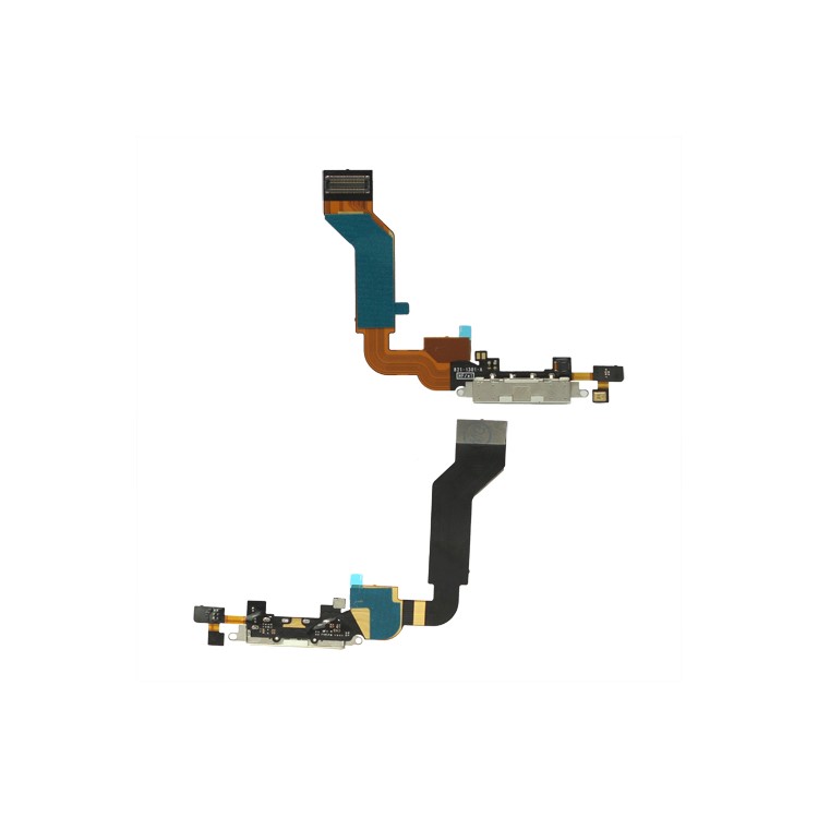 Dock Connector Charging Port Flex Cable for iPhone 4S (High Quality) - White