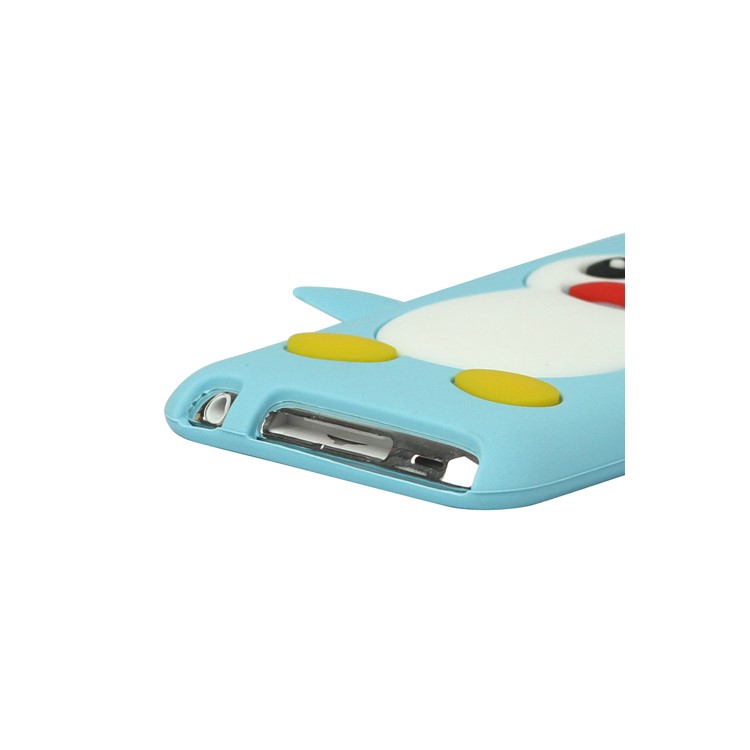 Cute Penguin Silicone Case Cover for iPod Touch 4 4G 4TH Gen - Baby Blue