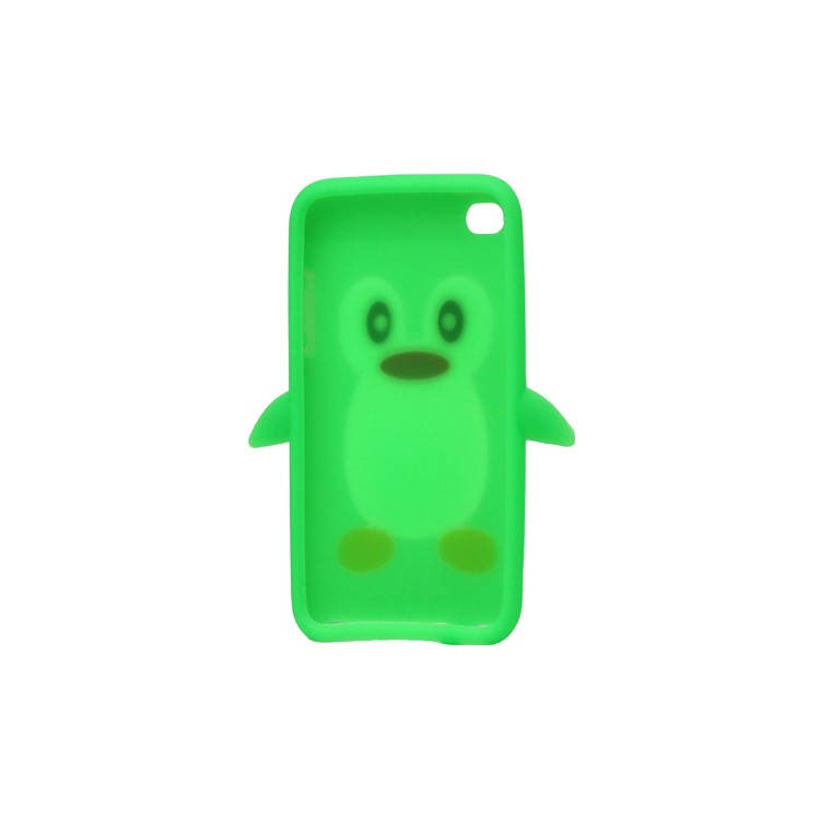 Cute Penguin Silicone Case Cover for iPod Touch 4 4G 4TH Gen - Green