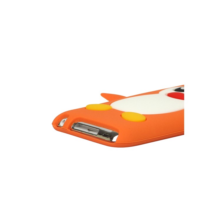 Cute Penguin Silicone Case Cover for iPod Touch 4 4G 4TH Gen - Orange