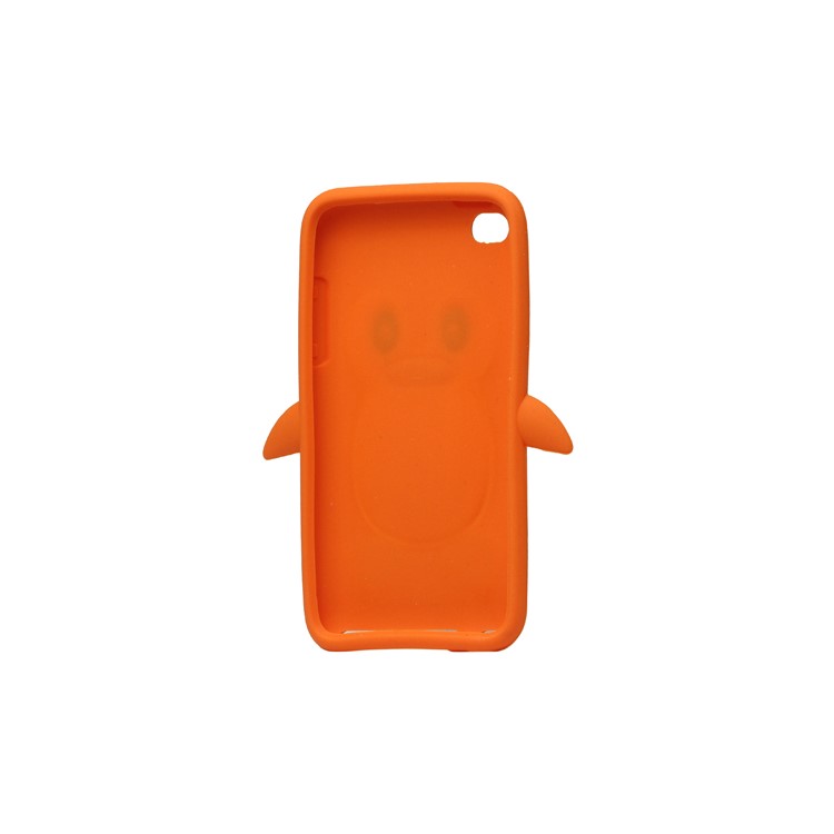 Cute Penguin Silicone Case Cover for iPod Touch 4 4G 4TH Gen - Orange