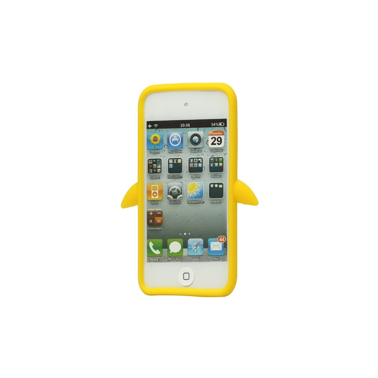 Cute Penguin Silicone Case Cover for iPod Touch 4 4G 4TH Gen - Yellow