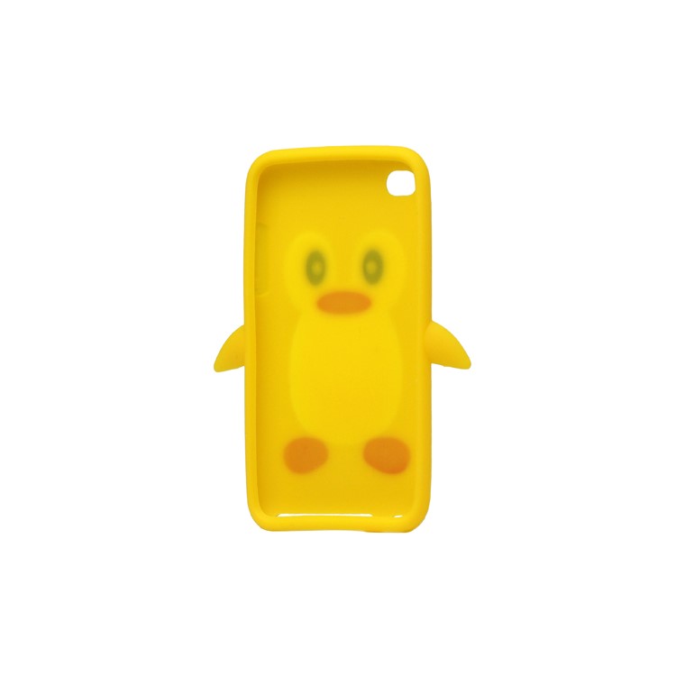 Cute Penguin Silicone Case Cover for iPod Touch 4 4G 4TH Gen - Yellow